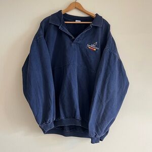 Vintage 90s San Fransisco blue collared pullover sweatshirt, Crazy Shirts